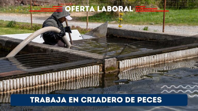 Oportunidad de empleo en criadero de peces